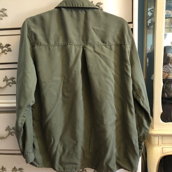 2 for $20 ❤️ Zara Studded Olive Button Down - Picture 2 of 4